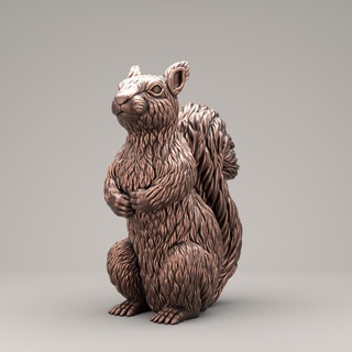 rot Eichhörnchen Hase Tier Natur Sciurin Sciurus Kunst Skulpturen Zoo prallen wild 3d print model - Mito3D