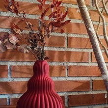 kırmızı kadife vazo dekor mat Toplamak çiçek ev dekoru kek 3d print model - Mito3D