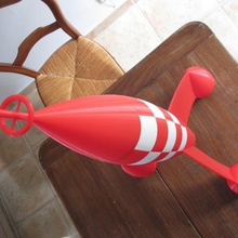 rojo blanco de cohetes juego el cohete rompecabezas 3d print model - Mito3D