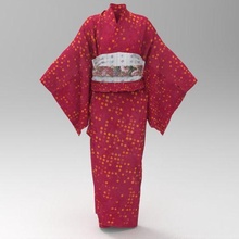 vermelho yukata vestir moda roupas pano personagem humano corpo poli estilizado Comida animal árvore anime equipamento 3d print model - Mito3D