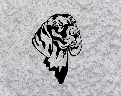osso vermelho coonhound Weimaraner parede mural deco cão casa 3d print model - Mito3D