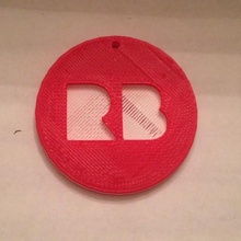 redbubble logo de la pièce art le charme un trousseau clés signes logos 3d print model - Mito3D