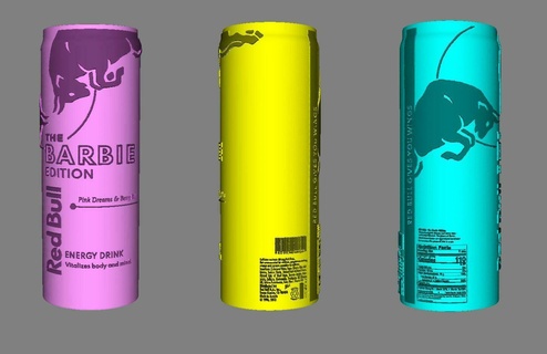 redbull lithophanie lamp barbie version nightlight leds bottle red bull energy drink gift 3d print model - Mito3D