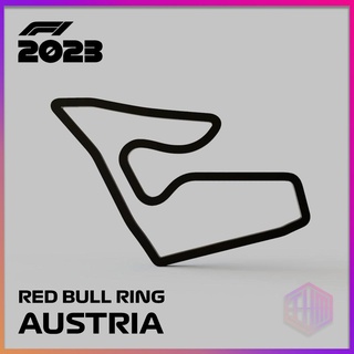 redbull squillare circuito Austria f1 collezione 2023 formula 1 parete circuiti pacco calendario traccia autodromo aston martin ferrari mercedes rosso Toro 3d print model - Mito3D