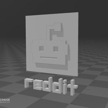 reddit logo 3d concetto fan arte riprogettare design 3d print model - Mito3D
