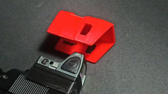 point rouge trijicon micro COLLIMATEUR couverture gaine coquille portée clipon 3d print model - Mito3D