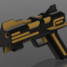 redline pistol sonoshee cherry boy hunter art scifi prop blaster gun 3d print model - Mito3D