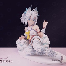 refazer curador setsuna arte Isekai harém anime manga esculturas peludo desenho animado kureha chama véspera 3d print model - Mito3D