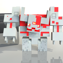 pietra rossa mostruosità Minecraft dungeon 3d print model - Mito3D