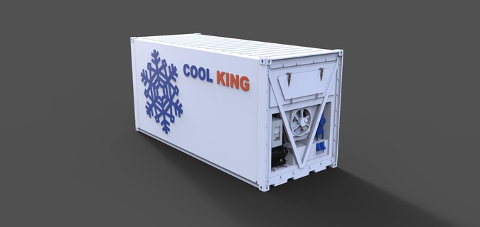 refrigerated container 1 75 ship model making crane boat rc ofshore vessel dock 3d print model - Mito3D