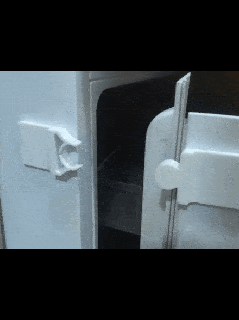 refrigeration safety lock Home refrigerator opening security bolt fridge réfrigérateur door furniture kitchen accessory 3d print model - Mito3D