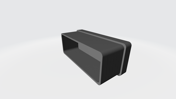 regaton 50x20 0 9mm meubles carré Plastique tuyau 3d print model - Mito3D