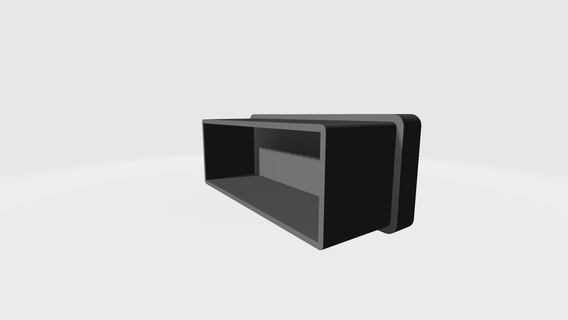regata 50x20 1 2mm mueble cuadrado plastico tubo caucho 3d print model - Mito3D