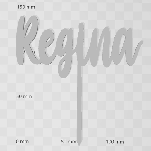 regina cake topper birthday 3D print model - Mito3D