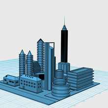 regular city architecture scyscraper house 3d print model - Mito3D