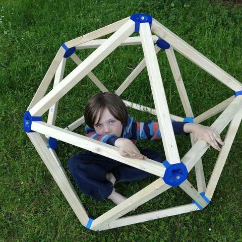 regular icosahedron dome connector various 3D print model - Mito3D