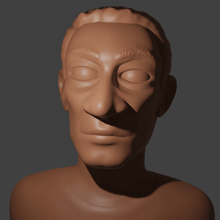 regular jeff art people sculpture normal middle aged man human head bust 3d print model - Mito3D