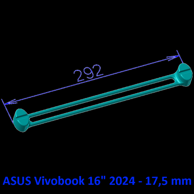 réhausseur pc portable asus vivobook 16 2024 17 5 mm soutien 3d print model - Mito3D