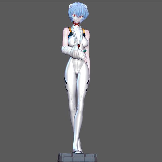 rei Ayanami verletzt Stecker passen Haar Evangelion Anime Charakter ziemlich sexy Mädchen 3D print model - Mito3D