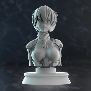 rei busto anime evangelion 3dprint 3d print model - Mito3D
