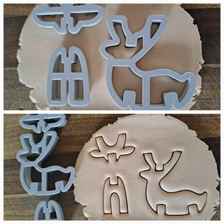 reindeer 3d cookie cutter Home christmas cutters 3d print model - Mito3D