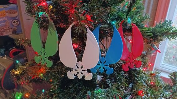 renne caribou sabot impression ornement Noël arbre art animal jouet Père neige pistes vacances 3d print model - Mito3D