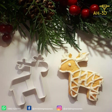 ren geyiği kurabiye kesici kalıbı pişirmek mutfak araç eşyaları fondan bisküvi keskin pişirme Noel Weihnachten 3d print model - Mito3D