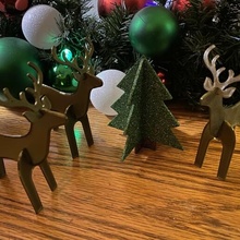 reindeer cut puzzle christmas deer out holiday decorations 3d print model - Mito3D