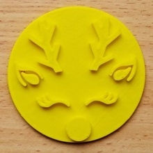reindeer embosser cookie cutter christmas 3d print model - Mito3D