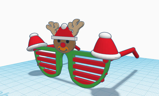 reindeer goggles xmascults 3d print model - Mito3D