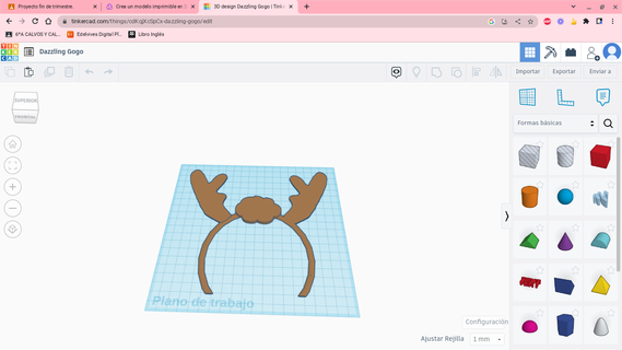 reindeer headband 3d print model - Mito3D