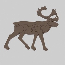 reindeer puzzle animal toy jigsaw 3d print model - Mito3D