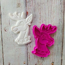 reindeer christmas xmas merry pasta rubber clay putty porcelain cold ballina fondant mass marker stamp cutting cookie cutter 3d print model - Mito3D