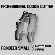 reindeer small cookie cutter cookiecutter food cute christmas xmas 3d print model - Mito3D