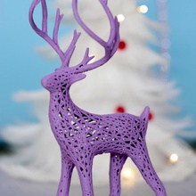 reindeer voronoi christmas deer art ornament decoration 3d print model - Mito3D