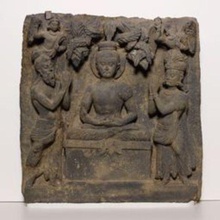 relief buddha verehrt indra brahma Kunst aic chicago museum durchsucht Replikate 3d print model - Mito3D