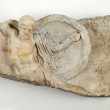 relief fallenden Krieger-2 Jahrhundert ad Kunst 123d aic chicago museum roman scan durchsucht Replikate 3d print model - Mito3D