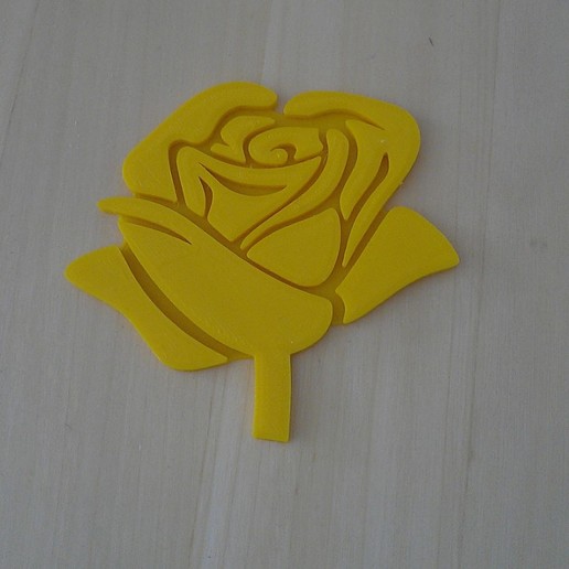 kabartma gül çeşitli logo rahatlama rose 3D print model - Mito3D