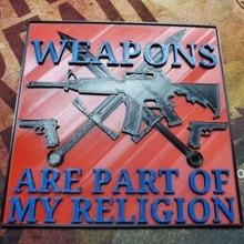religion guns firearms amendment signs 3d print model - Mito3D