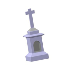 religious calvary niche 187 ho various modelisme train hut garden decor detail network rail raiway road seedling fountain water square bell ding dong loading fence concrete deposit sncf 5 3d print model - Mito3D