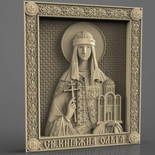 religiosa telaio cnc arte router santa olga art 3d print model - Mito3D