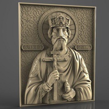 religiosa quadro cnc arte roteador saint vladimir rei a 3d print model - Mito3D