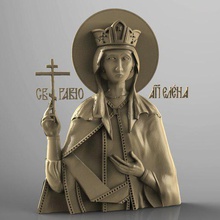 religious icon cnc art 3d model elena 3d print model - Mito3D