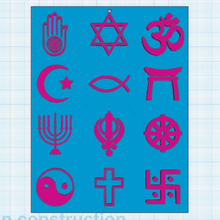 religious symbols art decor decoration mural religion symbol symbolism 3d print model - Mito3D