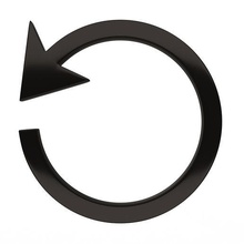 ricaricare icona attrezzo simbolo freccia cartello mobile royalty pulsante cerchio carina divertente gioco pronto 3d print model - Mito3D