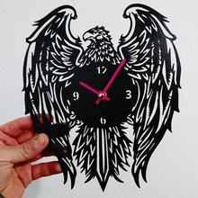 reloj aguila art orologio da parete stencil pared aquila 3dlito 3d print model - Mito3D
