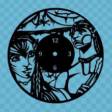 reloj avatar home clock wallclock time pared 3d print model - Mito3D
