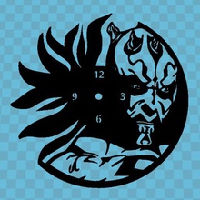 reloj darth maul home clock pared time tiempo wallclock star wars 3d print model - Mito3D