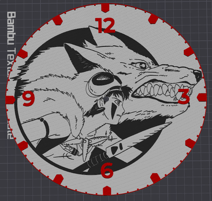 reloj aparado princesa mononoke estúdio ghibli casa anime manga 3d print model - Mito3D