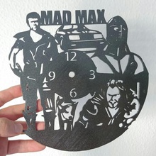 reloj mad max a arte 3dlito cine relógio pared stencil de parede 3d print model - Mito3D
